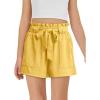 Haloumoning Girls High Waisted Shorts Kids Ruffle Summer Dress Shorts with Pockets 5-14 Years(Yellow)