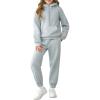 Girls 2 Piece Outfits Sweatsuit Kids Fleece Half Zip Hoodies Sweatshirt and Sweatpants Set with Pockets(Grey)