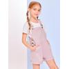 Haloumoning Girls Corduroy Overall Shorts Kids Cute Romper Shortalls with Pockets 5-14 Years(Pink)