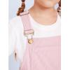 Haloumoning Girls Corduroy Overall Shorts Kids Cute Romper Shortalls with Pockets 5-14 Years(Pink)