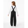 Haloumoning Girls Denim Overalls Kids Sleeveless Wide Leg Jumpsuit Bib Overall with Pockets 4-14 Years(Black)