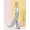 Haloumoning Girls Overalls Kids Casual Sleeveless Wide Leg Jumpsuit Loose Rompers with Pockets 5-14 Years(Grey)