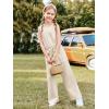 Haloumoning Girl’s Jumpsuits Sleeveless Round Neck Wide Leg One Piece Rompers Little Kid Big Kids(Apricot)