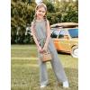 Haloumoning Girl’s Jumpsuits Sleeveless Round Neck Wide Leg One Piece Rompers Little Kid Big Kids(Grey)