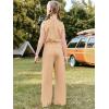 Haloumoning Girl’s Jumpsuits Sleeveless Round Neck Wide Leg One Piece Rompers Little Kid Big Kids(Khaki)