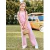 Haloumoning Girl’s Jumpsuits Sleeveless Round Neck Wide Leg One Piece Rompers Little Kid Big Kids(Pink)