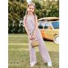 Haloumoning Girl’s Jumpsuits Sleeveless Round Neck Wide Leg One Piece Rompers Little Kid Big Kids(Purple)