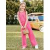 Haloumoning Girl’s Jumpsuits Sleeveless Round Neck Wide Leg One Piece Rompers Little Kid Big Kids(Rose Red)