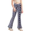 Girl’s Leggings Cross High Waisted Flare Pants Yoga Bootcut Pants Solid Color Full Length Bell Bottoms(Checkered)