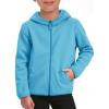 Haloumoning Boys Fleece Full-Zip Hoodie Jacket Kids Polar Warm Hooded Fall Winter Jacket With Pockets 5-14 Years(Lake Blue)