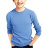 Haloumoning Boys Sweater Kids Fashion Long Sleeve Crewneck Knit Pullover Fall Winter Clothes 5-14 Years(Blue)