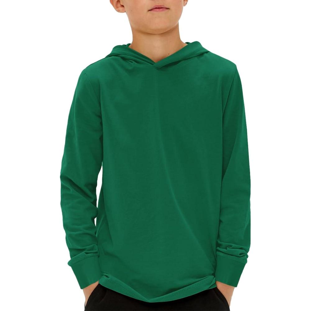 image:imageHaloumoning Boys Fashion Hoodies Kids Long Sleeve Hooded Sweatshirts 514 YearsGreen