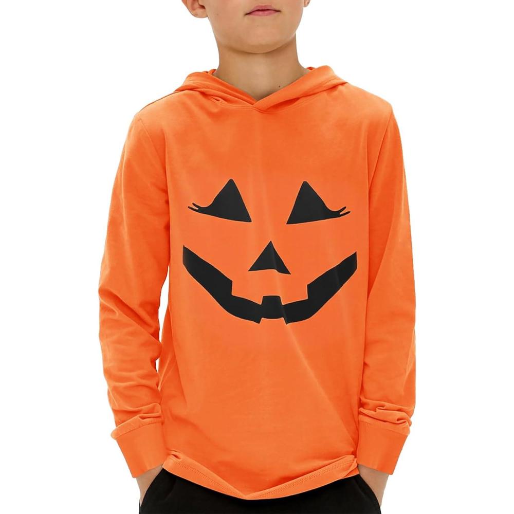 image:imageHaloumoning Boys Fashion Hoodies Kids Long Sleeve Hooded Sweatshirts 514 YearsHalloweenorange