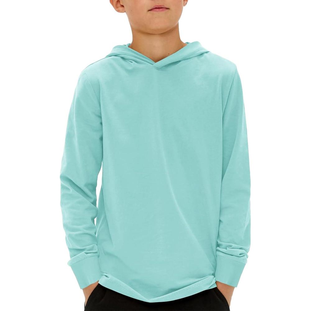 image:imageHaloumoning Boys Fashion Hoodies Kids Long Sleeve Hooded Sweatshirts 514 YearsMint Green