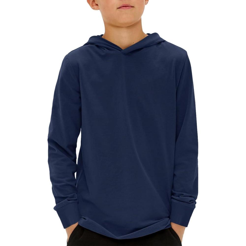 image:imageHaloumoning Boys Fashion Hoodies Kids Long Sleeve Hooded Sweatshirts 514 YearsNavy Blue