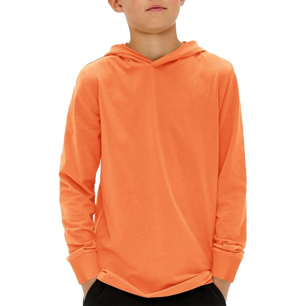 image:imageHaloumoning Boys Fashion Hoodies Kids Long Sleeve Hooded Sweatshirts 514 YearsOrange