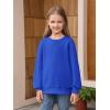 Haloumoning Girls Long Sleeve Sweatshirts Kids Casual Crewneck Loose Fit Pullover with Pockets 5-14 Years(Royal Blue)