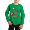 Haloumoning Boys Christmas Long Sleeve T Shirts Kids Ugly Xmas Tree Print Crewneck Tops Tees 5-14Y(Green)