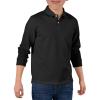 Haloumoning Boys Long Sleeve Pique Polo Shirts Kids School Uniform Shirt 5-14 Years(Black)