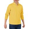 Haloumoning Boys Long Sleeve Pique Polo Shirts Kids School Uniform Shirt 5-14 Years(Yellow)