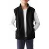 Haloumoning Boys Polar Fleece Vest Kids Full-Zip Lightweight Sleeveless Jacket Fall Winter Warm Outwear 5-14 Years(Black)