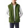 Haloumoning Boys Polar Fleece Vest Kids Full-Zip Lightweight Sleeveless Jacket Fall Winter Warm Outwear 5-14 Years(Green)