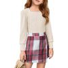 Apricot + Red Plaid