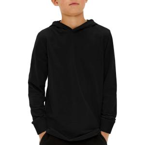 Haloumoning Boys Fashion Hoodies Kids Long Sleeve Hooded Sweatshirts 5-14 Years(Black)