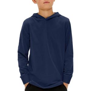 Haloumoning Boys Fashion Hoodies Kids Long Sleeve Hooded Sweatshirts 5-14 Years(Navy Blue)