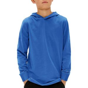 Haloumoning Boys Fashion Hoodies Kids Long Sleeve Hooded Sweatshirts 5-14 Years(Royal Blue)