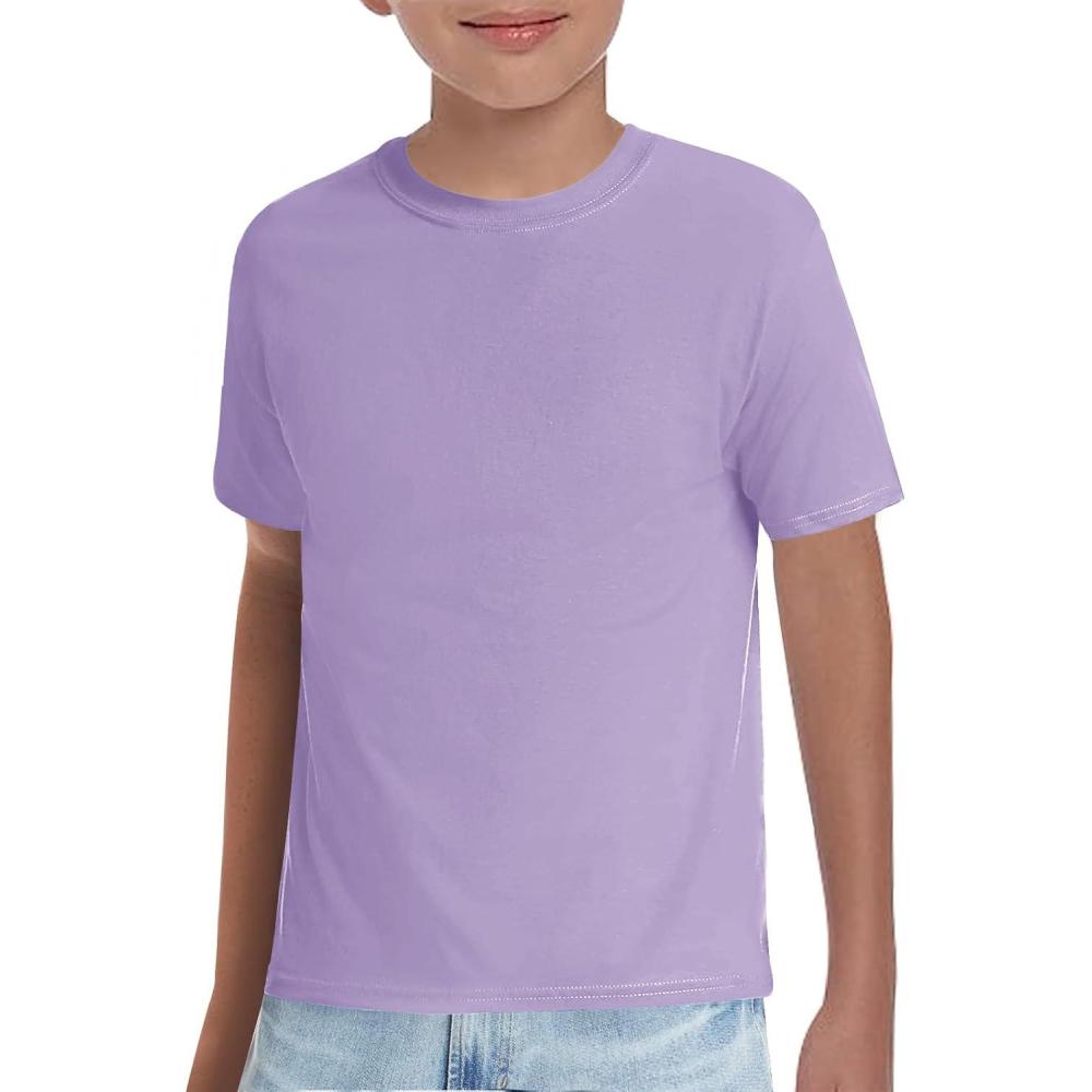 image:imageHaloumoning Boys TShirts Kids Short Sleeve Crewneck Solid Basic Tees Casual Tops 514 YearsPurple