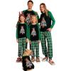 Haloumoning Family Christmas Pajamas Matching Sets Xmas PJs Sets Holiday Jammies Sleepwear(Black)