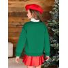 Haloumoning Girls Christmas Sweatshirt Kids Long Sleeve Crewneck Ugly Shirts Xmas Pullover Tops 5-14Y(Dark Green)
