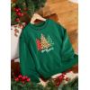 Haloumoning Girls Christmas Sweatshirt Kids Long Sleeve Crewneck Ugly Shirts Xmas Pullover Tops 5-14Y(Dark Green)