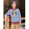 Haloumoning Girls Christmas Sweatshirt Kids Long Sleeve Crewneck Ugly Shirts Xmas Pullover Tops 5-14Y(Light Purple)