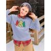 Haloumoning Girls Christmas Sweatshirt Kids Long Sleeve Crewneck Ugly Shirts Xmas Pullover Tops 5-14Y(Light Purple)