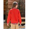 Haloumoning Girls Christmas Sweatshirt Kids Long Sleeve Crewneck Ugly Shirts Xmas Pullover Tops 5-14Y(Red)