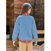 Haloumoning Girls Christmas Sweatshirt Kids Long Sleeve Crewneck Ugly Shirts Xmas Pullover Tops 5-14Y(Sky Blue)
