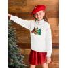 Haloumoning Girls Christmas Sweatshirt Kids Long Sleeve Crewneck Ugly Shirts Xmas Pullover Tops 5-14Y(White)