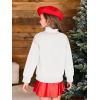 Haloumoning Girls Christmas Sweatshirt Kids Long Sleeve Crewneck Ugly Shirts Xmas Pullover Tops 5-14Y(White)