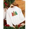 Haloumoning Girls Christmas Sweatshirt Kids Long Sleeve Crewneck Ugly Shirts Xmas Pullover Tops 5-14Y(White)