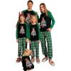 Haloumoning Family Christmas Pajamas Matching Sets Xmas PJs Sets Holiday Jammies Sleepwear(Green)