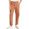 Haloumoning Boys School Uniform Chino Pants Kids Elastic Waist Pull on Twill Pants with Pockets 5-14 Years(Orange)