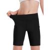 Haloumoning Girls Volleyball Spandex Shorts Kids Athletic Biker Dance Gymnastics Compression Shorts with Pockets(Black)
