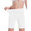 Haloumoning Girls Volleyball Spandex Shorts Kids Athletic Biker Dance Gymnastics Compression Shorts with Pockets(White)