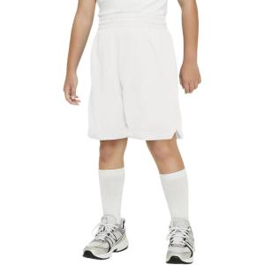 Haloumoning Boys Athletic Shorts High Waist Elastic Active Performance Running Basketball Shorts with Pockets 5-14 Years(White)