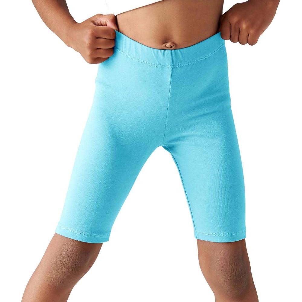 image:imageHaloumoning Girls Bike Shorts Kids Athletic Volleyball Shorts Comfy Under Dress Dance Short Leggings 514 YearsLake Blue
