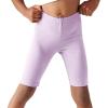 Haloumoning Girls Bike Shorts Kids Athletic Volleyball Shorts Comfy Under Dress Dance Short Leggings 5-14 Years(Light Purple)
