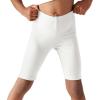 Haloumoning Girls Bike Shorts Kids Athletic Volleyball Shorts Comfy Under Dress Dance Short Leggings 5-14 Years(White)