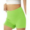 Haloumoning Girls High Waist Side Pinhole Athletic Shorts Kids Gymnastic Stretchy Yoga Volleyball Shorts 7-14 Years(Green)